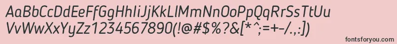 BloggerSansItalic Font – Black Fonts on Pink Background
