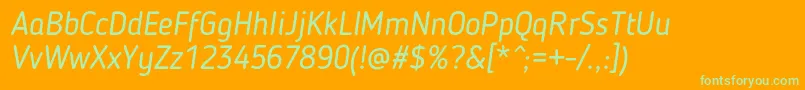 BloggerSansItalic Font – Green Fonts on Orange Background