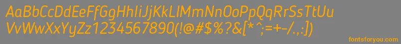 BloggerSansItalic Font – Orange Fonts on Gray Background