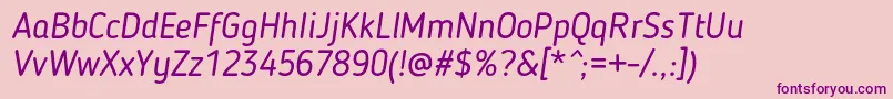 Подробнее о шрифте BloggerSansItalic Шрифт BloggerSansItalic – фиолетовые шрифты на розовом фоне