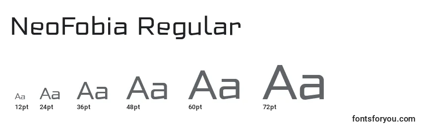 NeoFobia Regular Font Sizes