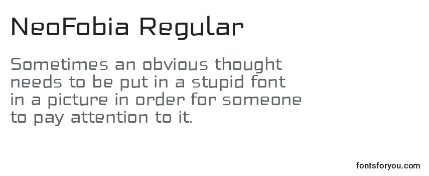 Review of the NeoFobia Regular Font