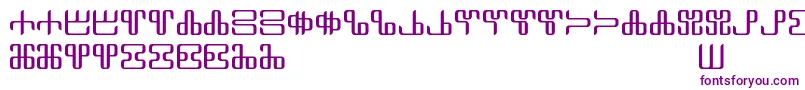 Neoglagolitic Alpha Font – Purple Fonts on White Background