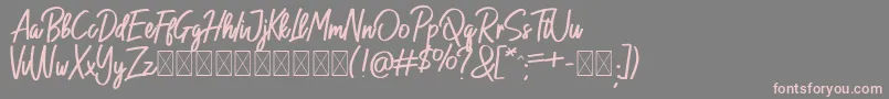 NeoHestages Font – Pink Fonts on Gray Background