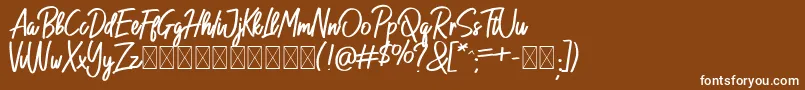NeoHestages Font – White Fonts on Brown Background