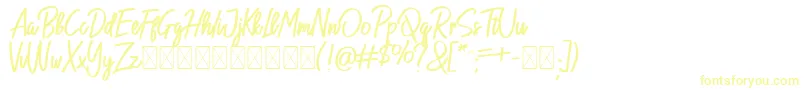 フォントNeoHestages – 黄色のフォント