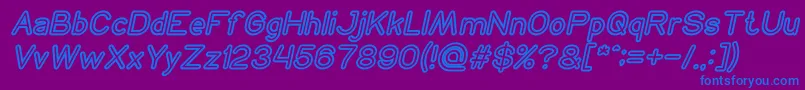 fuente NEON GLOW Bold Italic – Fuentes Azules Sobre Fondo Morado