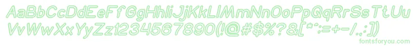 フォントNEON GLOW Bold Italic – 緑のフォント