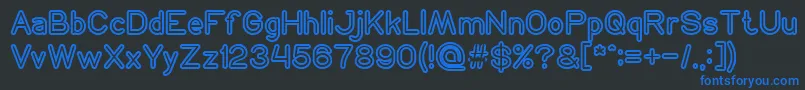 NEON GLOW Bold Font – Blue Fonts on Black Background