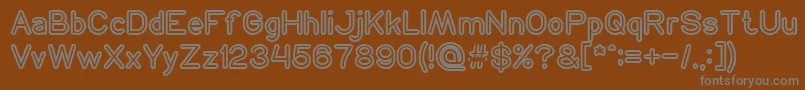 NEON GLOW Bold-Schriftart – Graue Schriften auf braunem Hintergrund