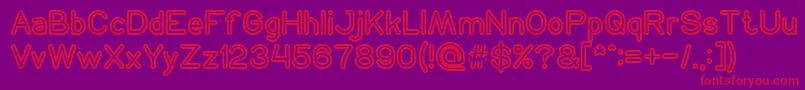 NEON GLOW Bold-Schriftart – Rote Schriften auf violettem Hintergrund