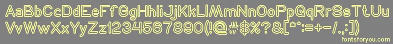 NEON GLOW Bold Font – Yellow Fonts on Gray Background