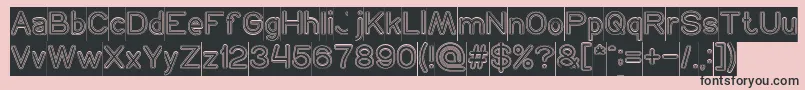 NEON GLOW Hollow Inverse-Schriftart – Schwarze Schriften auf rosa Hintergrund