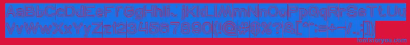 NEON GLOW Hollow Inverse Font – Blue Fonts on Red Background