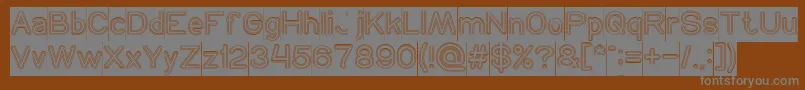 Шрифт NEON GLOW Hollow Inverse – серые шрифты на коричневом фоне