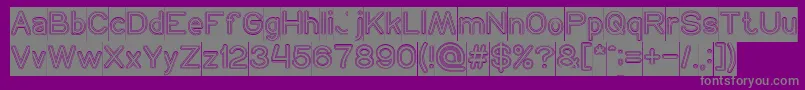 Police NEON GLOW Hollow Inverse – polices grises sur fond violet