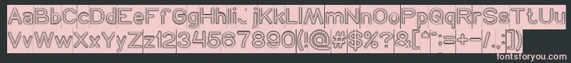 Шрифт NEON GLOW Hollow Inverse – розовые шрифты на чёрном фоне