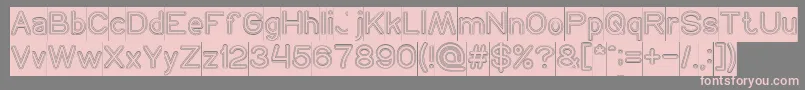 フォントNEON GLOW Hollow Inverse – 灰色の背景にピンクのフォント