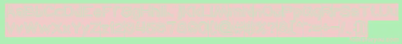 NEON GLOW Hollow Inverse Font – Pink Fonts on Green Background