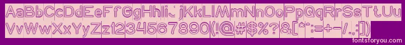 NEON GLOW Hollow Inverse Font – Pink Fonts on Purple Background