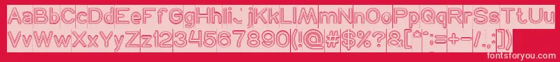 Шрифт NEON GLOW Hollow Inverse – розовые шрифты на красном фоне