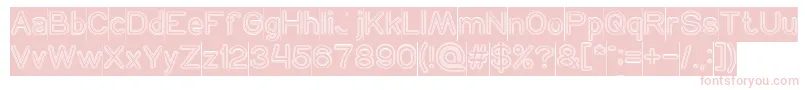 NEON GLOW Hollow Inverse-Schriftart – Rosa Schriften