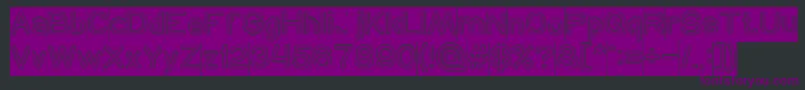 NEON GLOW Hollow Inverse-fontti – violetit fontit mustalla taustalla