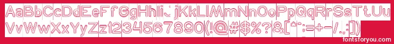NEON GLOW Hollow Inverse Font – White Fonts on Red Background