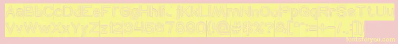 NEON GLOW Hollow Inverse Font – Yellow Fonts on Pink Background