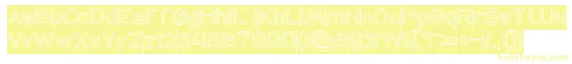 NEON GLOW Hollow Inverse Font – Yellow Fonts