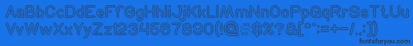 NEON GLOW Hollow Font – Black Fonts on Blue Background