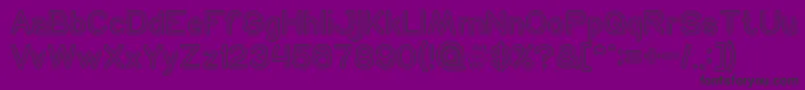 NEON GLOW Hollow Font – Black Fonts on Purple Background