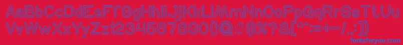 NEON GLOW Hollow Font – Blue Fonts on Red Background