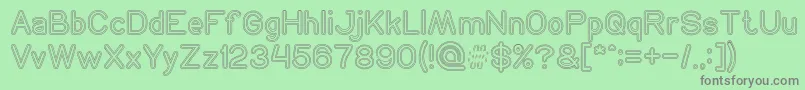 NEON GLOW Hollow Font – Gray Fonts on Green Background