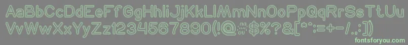 NEON GLOW Hollow Font – Green Fonts on Gray Background