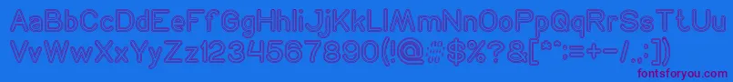 NEON GLOW Hollow Font – Purple Fonts on Blue Background