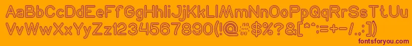 NEON GLOW Hollow Font – Purple Fonts on Orange Background
