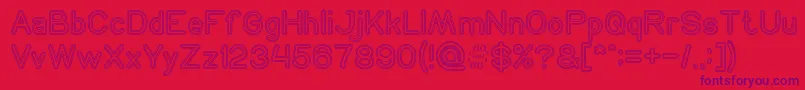 NEON GLOW Hollow Font – Purple Fonts on Red Background