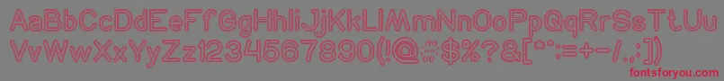 NEON GLOW Hollow Font – Red Fonts on Gray Background