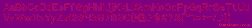 NEON GLOW Hollow Font – Red Fonts on Purple Background