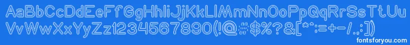 NEON GLOW Hollow Font – White Fonts on Blue Background