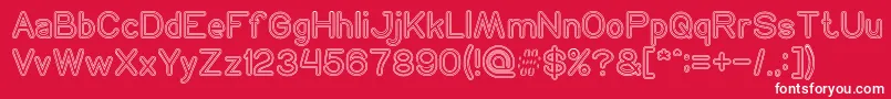 NEON GLOW Hollow Font – White Fonts on Red Background