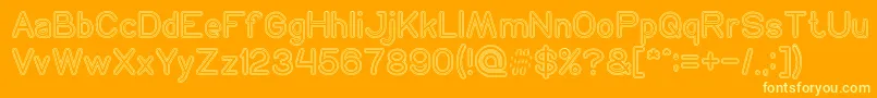 NEON GLOW Hollow Font – Yellow Fonts on Orange Background