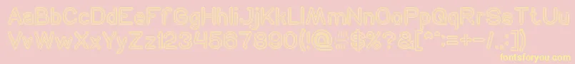 NEON GLOW Hollow Font – Yellow Fonts on Pink Background