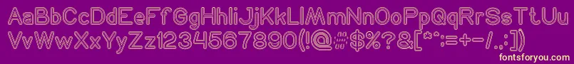 NEON GLOW Hollow Font – Yellow Fonts on Purple Background