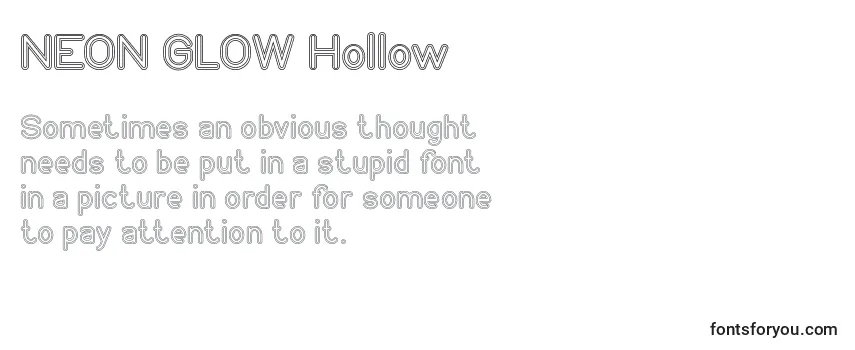 NEON GLOW Hollow Font