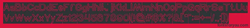 フォントNEON GLOW Inverse – 赤い背景に黒い文字