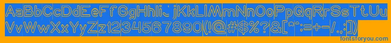 NEON GLOW Inverse Font – Blue Fonts on Orange Background