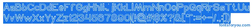 NEON GLOW Inverse-Schriftart – Blaue Schriften