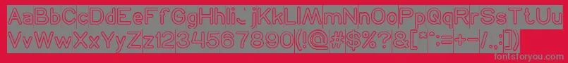 NEON GLOW Inverse-Schriftart – Graue Schriften auf rotem Hintergrund